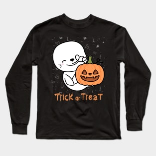 Halloween boooo cute ghost pumpkin Happy Halloween Long Sleeve T-Shirt